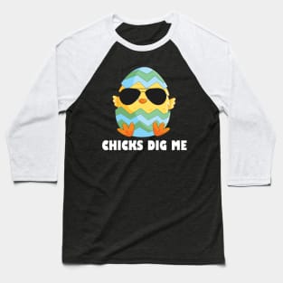 Kids Chicks Dig Me Toddler Baseball T-Shirt